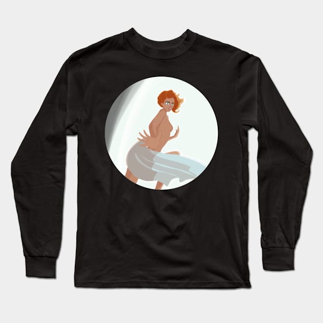 Into the blizzard - round Long Sleeve T-Shirt by mlmalandrino